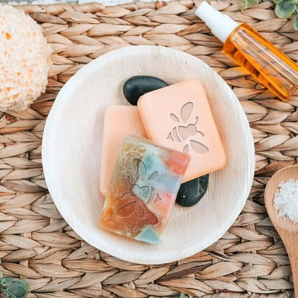 Bee Soap Stamp with Handle – 1.3" Acrylic DIY Imprint Tool Craft Soap Stamp Axl