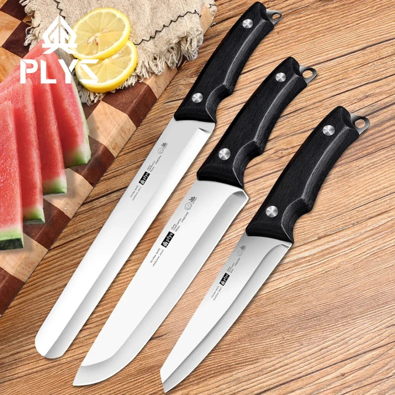 PLYS Stainless Steel Chef Knife Set | Sharp Kitchen Knives Chef Knife Set Axl