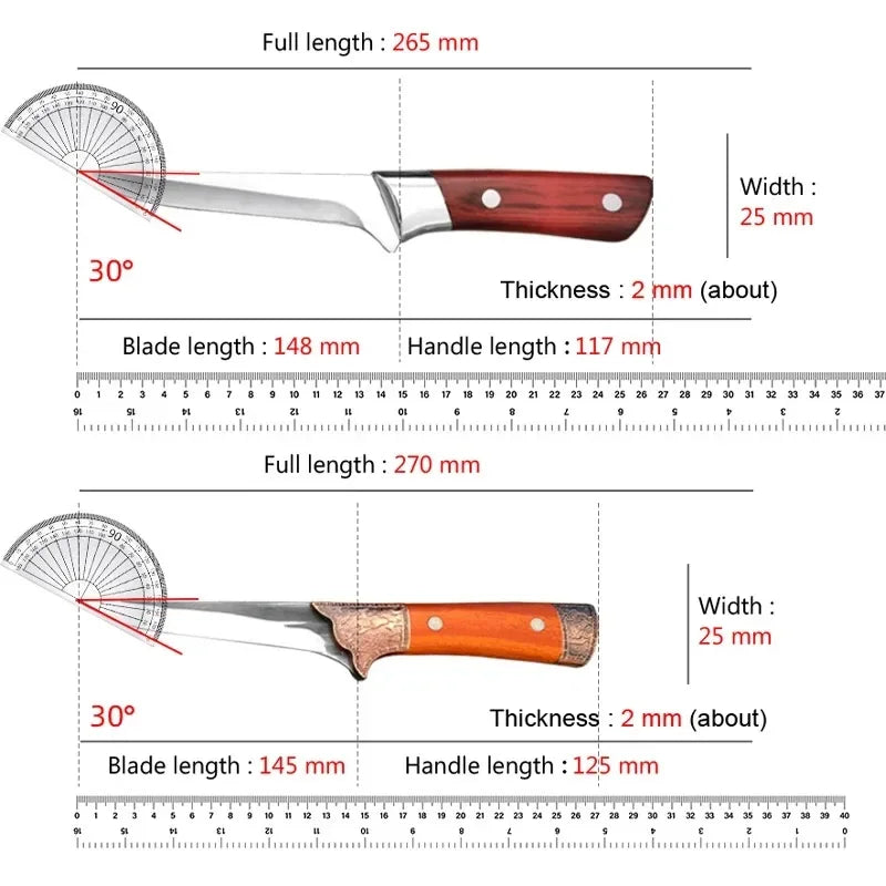 Stainless Steel Boning Knife – BBQ & Kitchen Meat Knife Boning Knife Axl