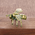 Solid Brass Honeybee Figurine – Miniature Tea Pet Desk Ornament Brass Figurine Axl Default Title
