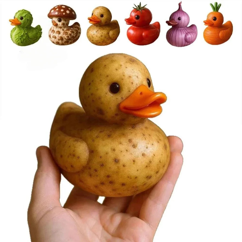 Whimsical Vegetable Duck Resin Figurine | Home & Office Decor Resin Figurine Axl