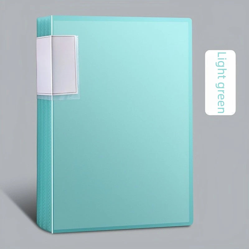 A4 Transparent File Folder – 100-Page Plastic Document Organizer Plastic File Folder Axl green