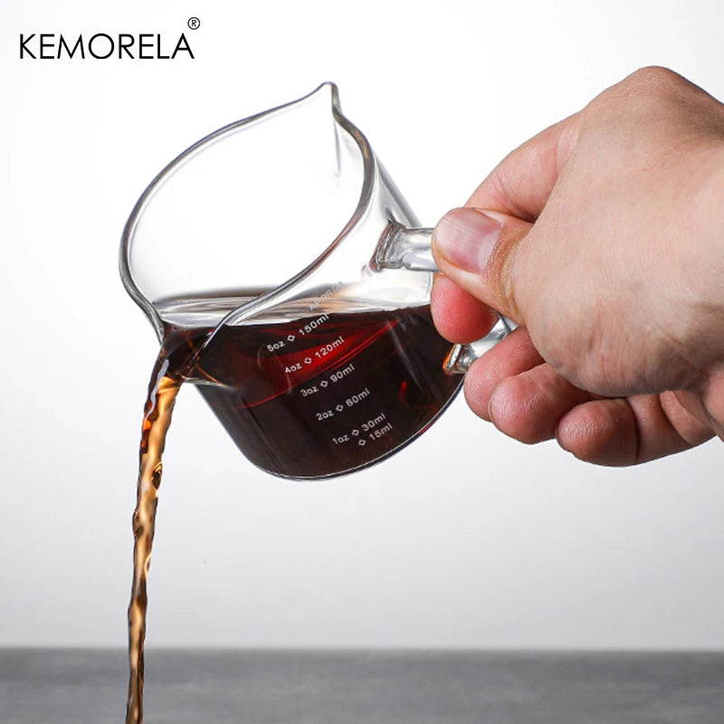 Glass Measuring Cup with Handle – 75ml & 150ml Espresso Cup Glass Measuring Cup Axl