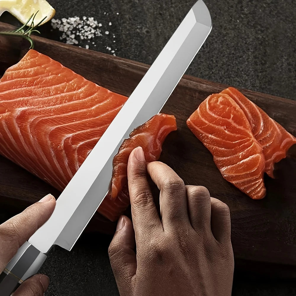 High Carbon Japanese Sashimi Knife – Sushi & Salmon Slicer Japanese Kitchen Knife Axl