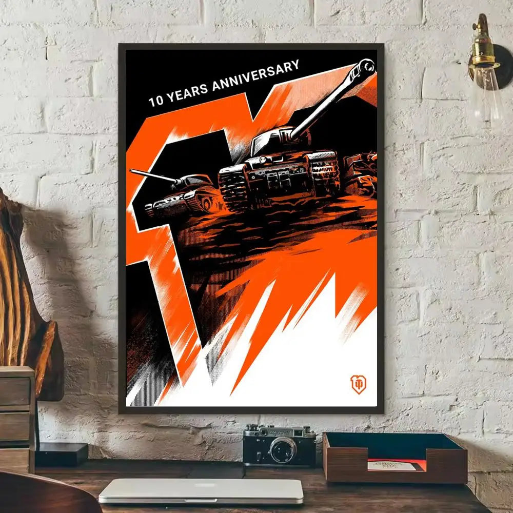 World of Tanks Game Wall Poster Removable Sticker Mural Decal Wall Sticker Mural Axl