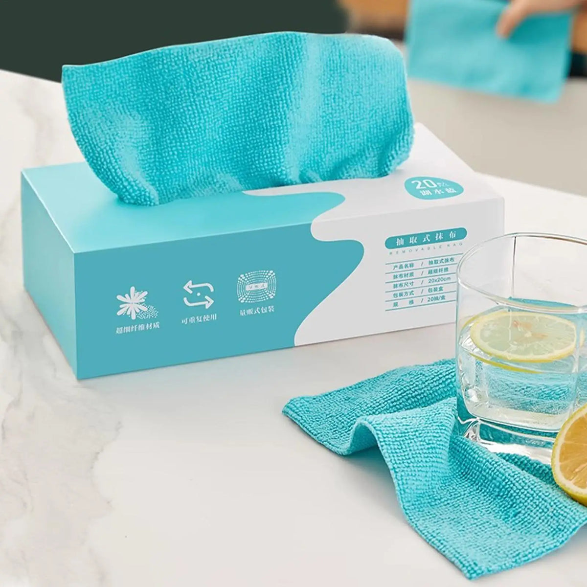 20-Pack Microfiber Cleaning Cloths – Kitchen Dish Rags & Towels Microfiber Cleaning Cloths Axl