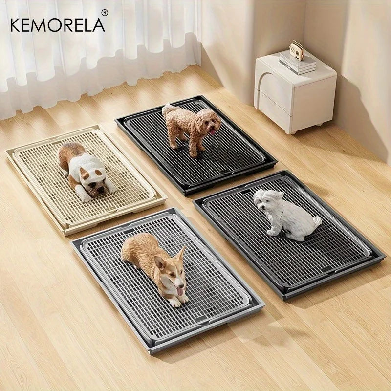 KEMORELA 2-in-1 Dog Potty Tray & Cat Litter Mat Non-Slip Pet Potty Tray Mat Axl
