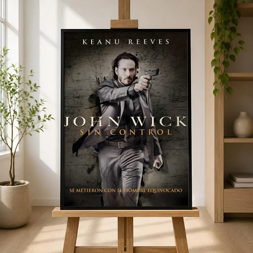 John Wick Movie Poster – Waterproof Peel-and-Stick PVC Wall Art Movie Wall Poster Axl