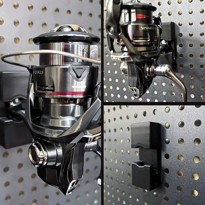 Wall-Mounted Fishing Reel Holder – Quick-Release Storage Rack Fishing Reel Holder Axl