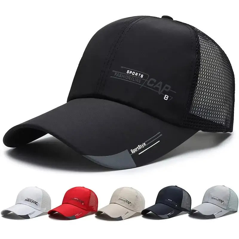 Men's Mesh Trucker Hat – Breathable Long Brim Baseball Cap Mesh Trucker Hat Axl