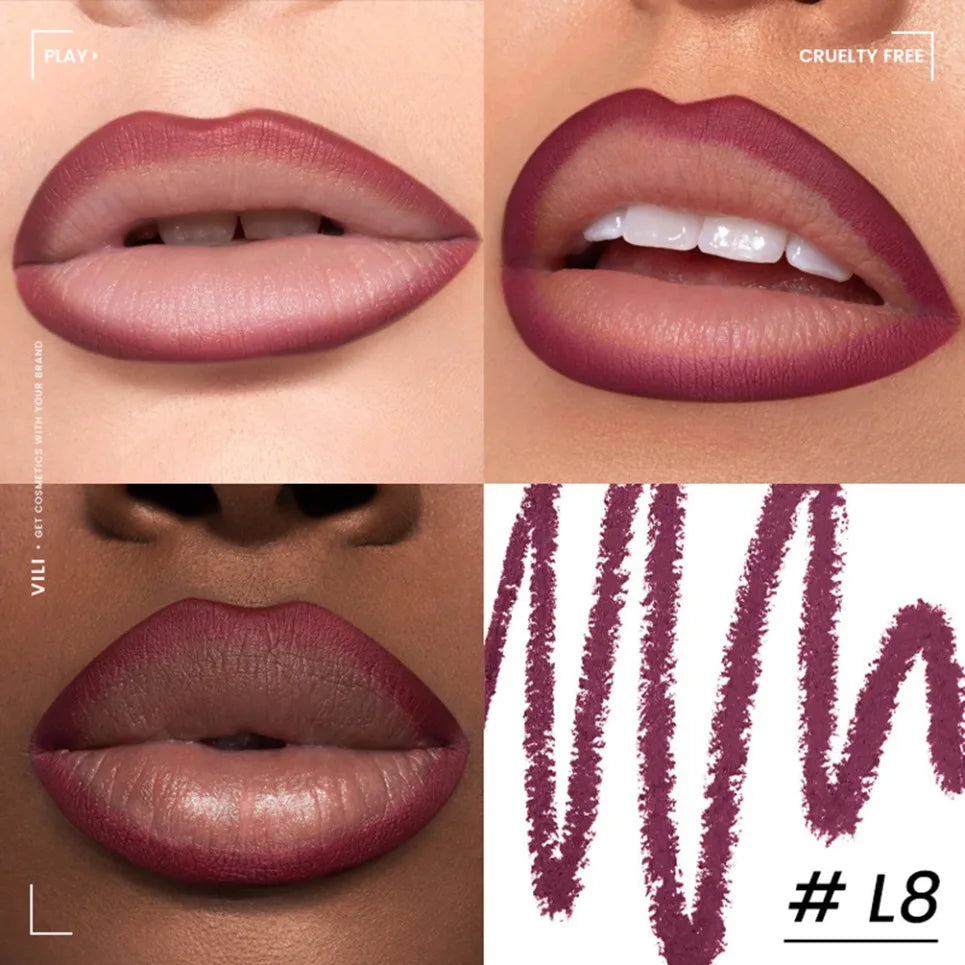 Vegan Waterproof Matte Lip Liner – Long-Lasting Nude Lip Pencil Matte Lip Liner Axl