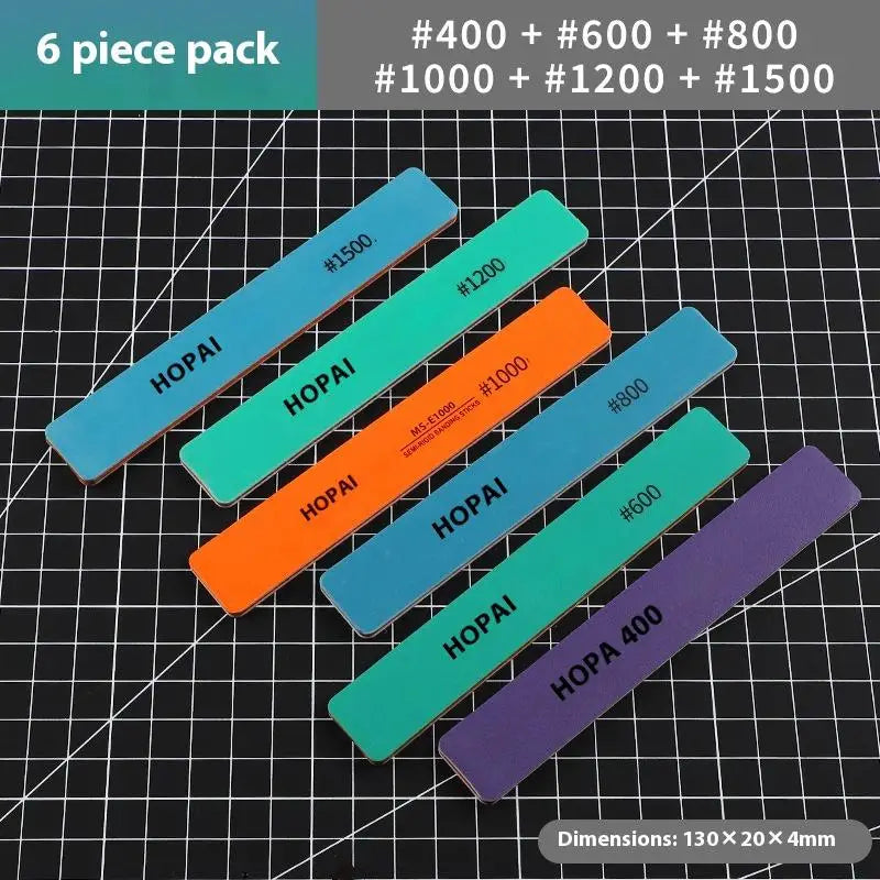 Semi-Rigid Sanding Sticks #400–#1500 | 6-Pack Model Polish Kit Model Sanding Kit Axl Pmix