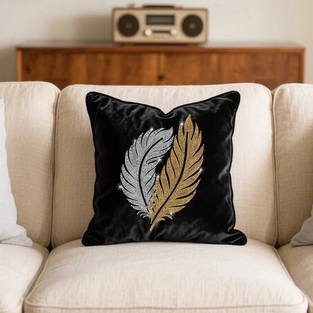 Glass Hotfix Rhinestone Iron-On Appliqué – Feather Design 21x30cm Iron-On Rhinestone Patch Axl