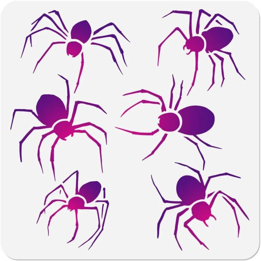Spider Stencil for Painting 11.8" – Reusable DIY Wall Stencil Painting Stencil Axl AECH04-19434