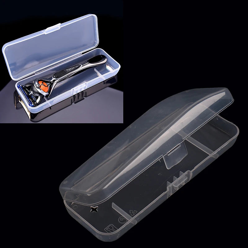 Clear Plastic Razor Storage Box – Travel Shaver Case Razor Storage Case Axl