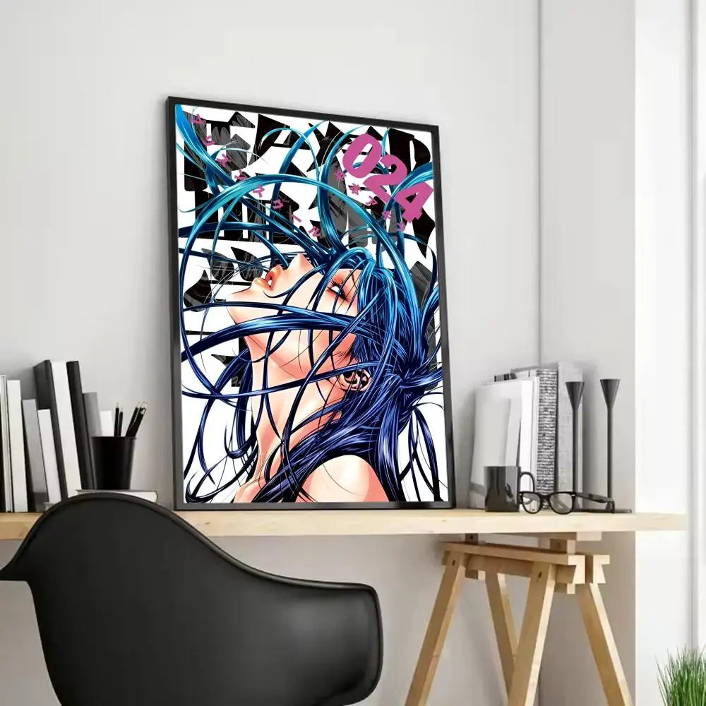 Anime Prison School Canvas Wall Art – Unframed Poster Print Canvas Wall Art Axl Black1 50X70cmFrameless