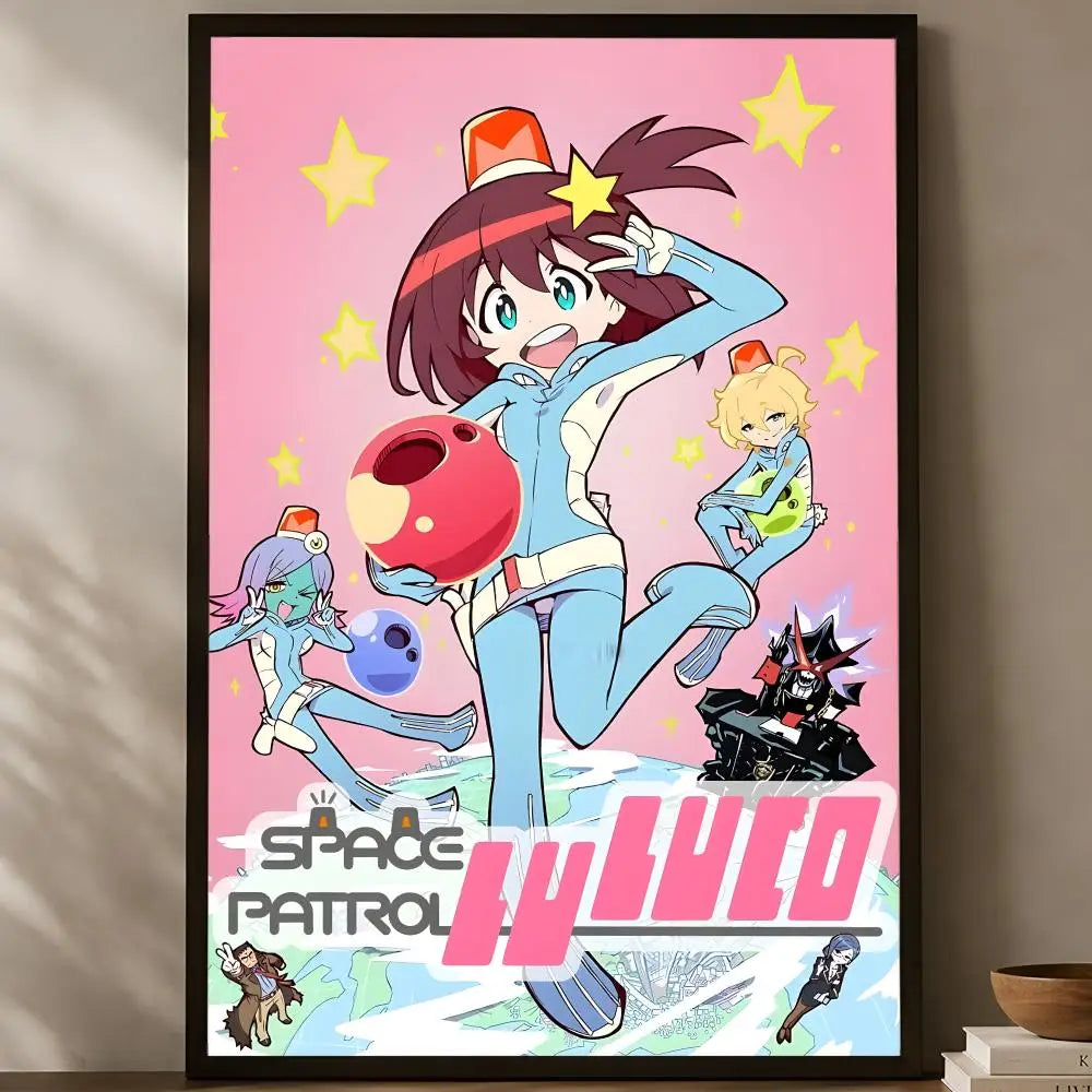 Space Patrol Luluco Anime Wall Poster – Self-Stick HD Decor Anime Wall Poster Axl White03 60X90cmNoframe