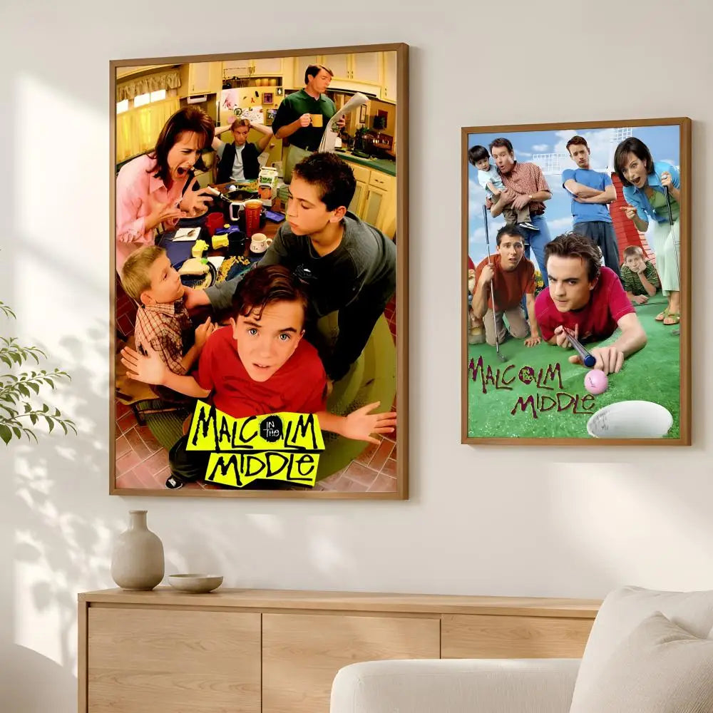 Malcolm in the Middle Poster – Self-Stick HD Waterproof Wall Art Wall Art Poster Axl