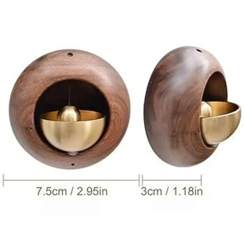 Black Walnut Wood Magnetic Doorbell – Entry Chime Decor Decorative Doorbell Axl