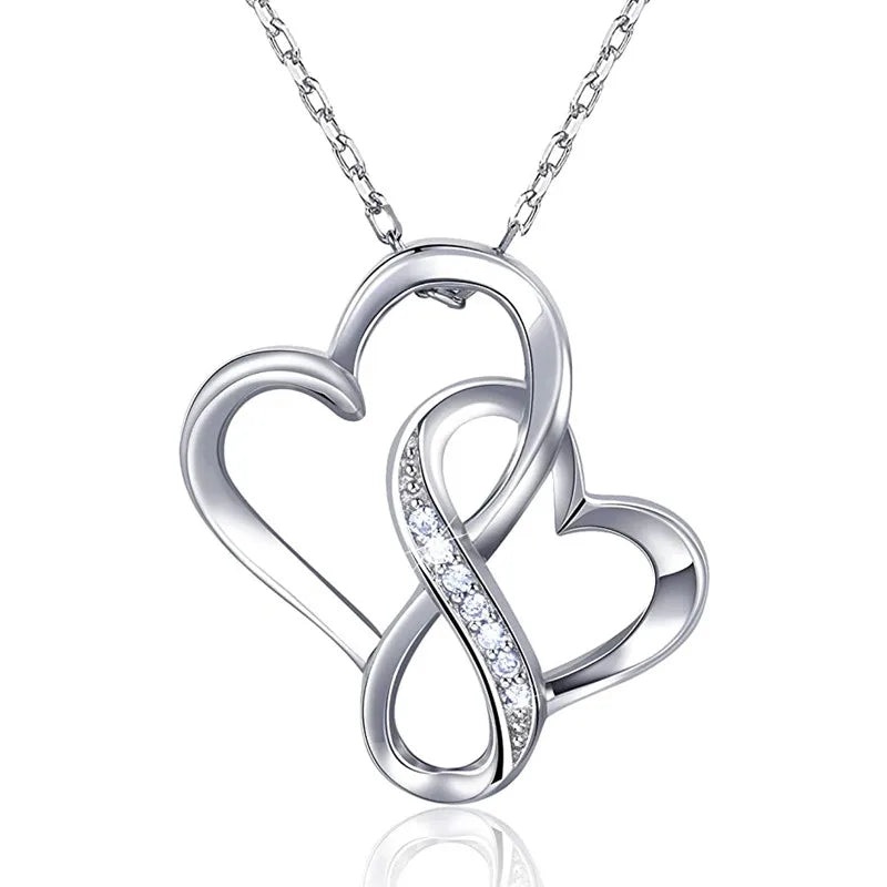 Huitan Love Pendant Necklace – Cubic Zirconia Women's Jewelry Pendant Necklace Axl