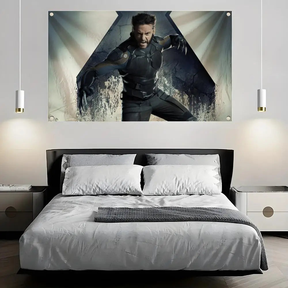 Hugh Jackman Fan Flag – Indoor & Outdoor Wall Art Banner Decorative Fan Flag Axl