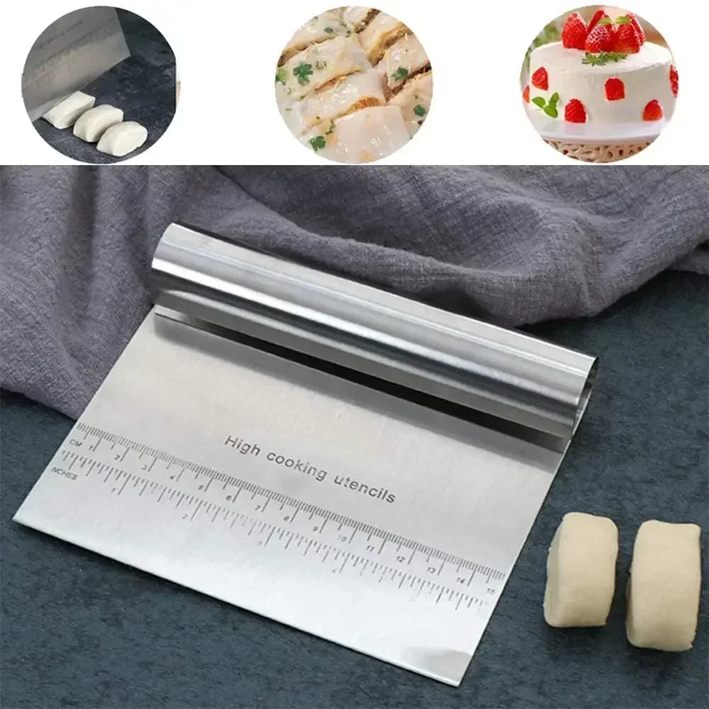 Stainless Steel Dough Scraper & Pastry Cutter | Baking Tool Dough Scraper Tool Axl