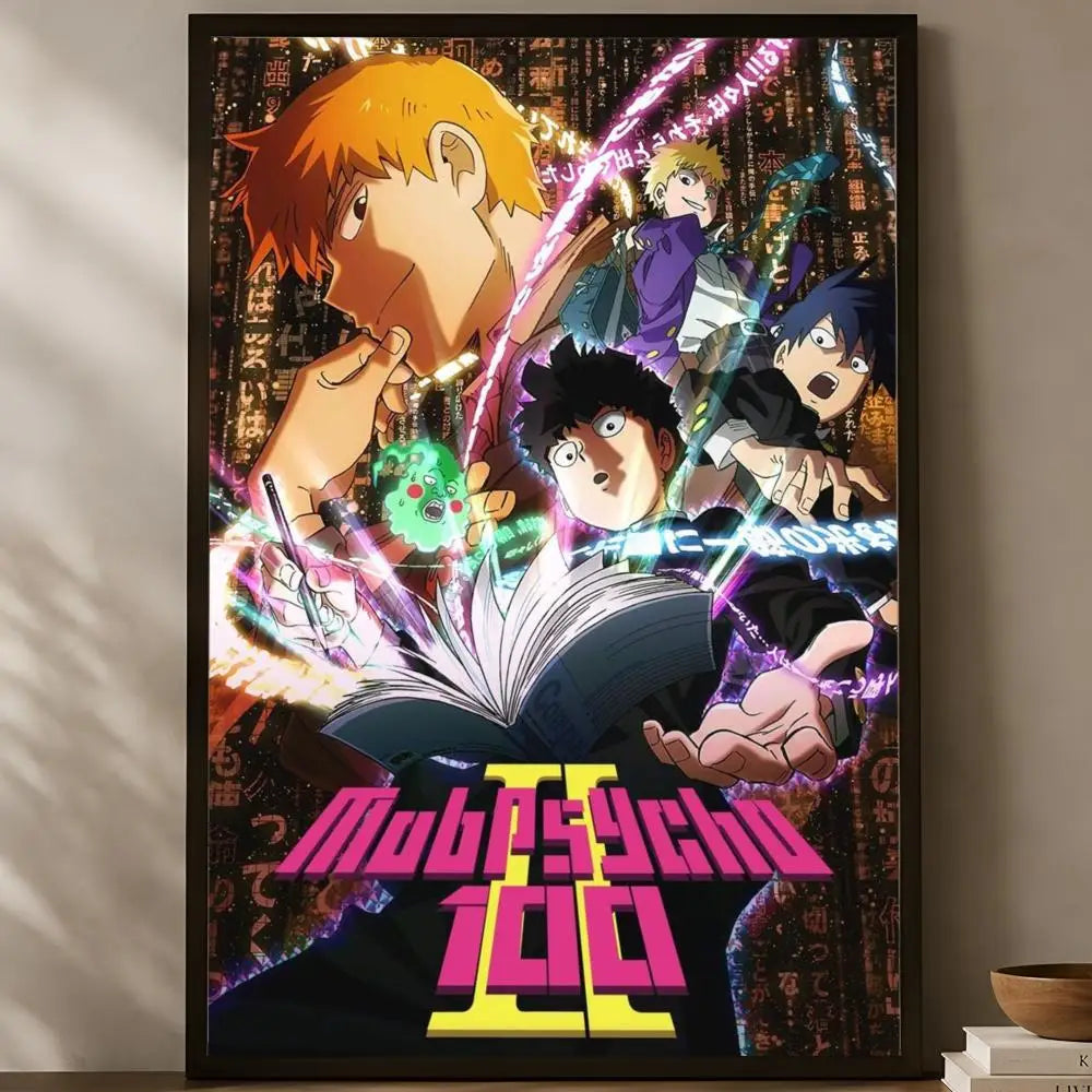 Mob Psycho 100 Anime Self-Stick HD PVC Wall Poster Anime Wall Poster Axl White01 30X40cmNoframe