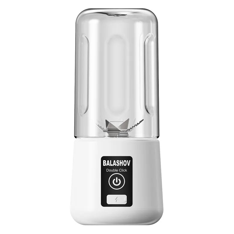 BALASHOV Rechargeable Portable Blender Juicer Cup 600ml Portable Blender Juicer Axl WHITE