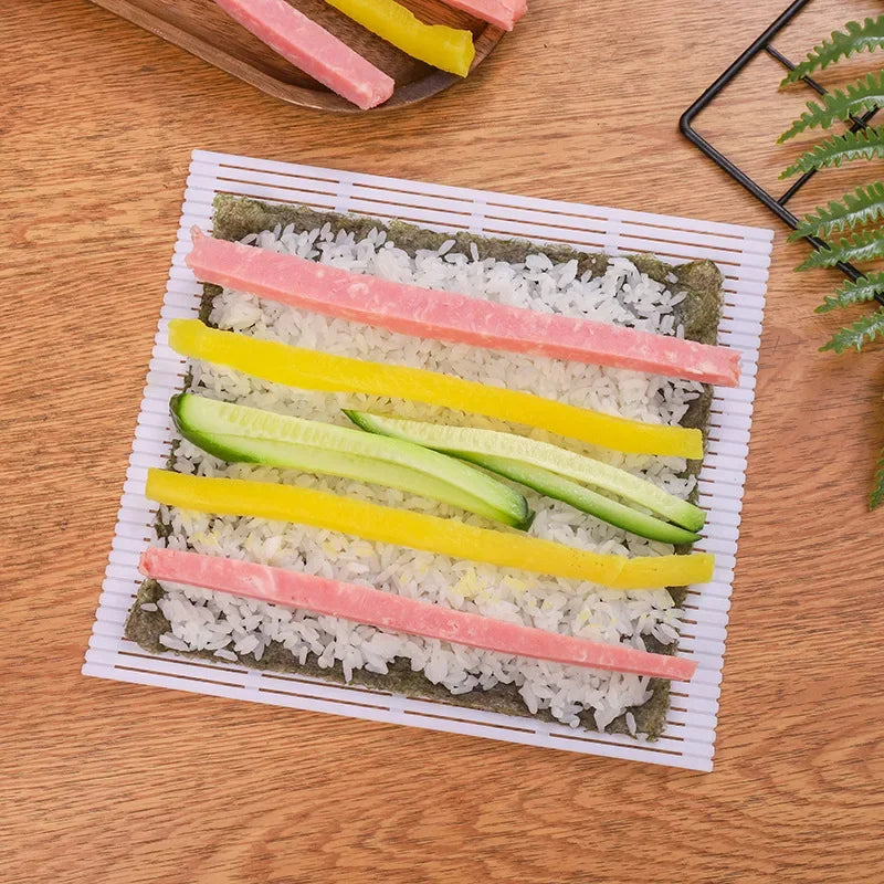 Plastic Sushi Rolling Mat – Reusable Nori Rice Roll Mold Sushi Rolling Mat Axl