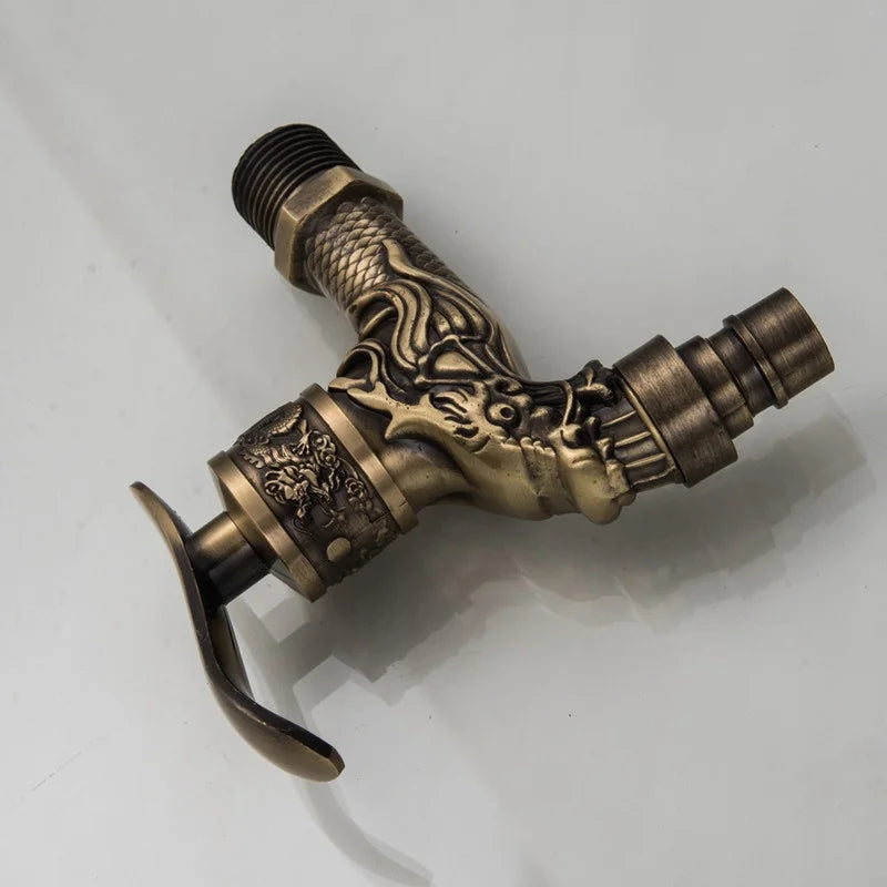 Antique Bronze Wall Mount Bibcock – Zinc Alloy Garden Faucet Garden Wall Faucet Axl