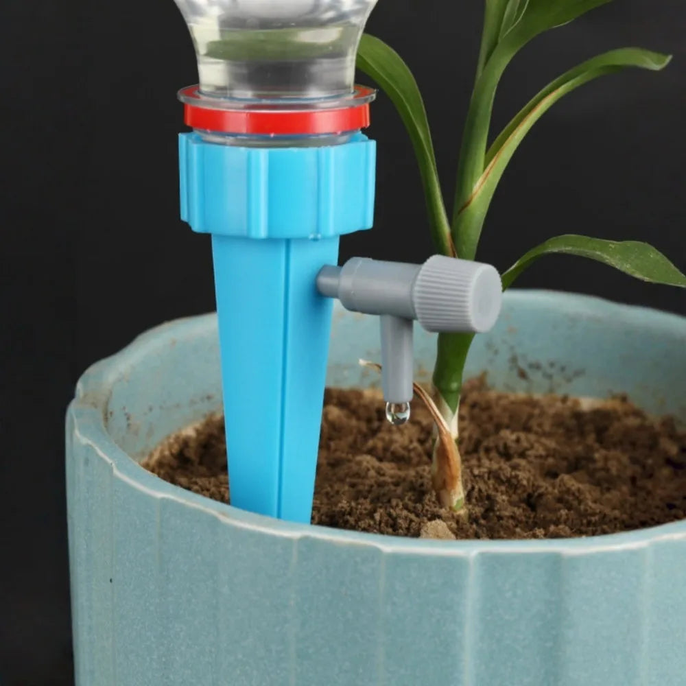 6-Pack Adjustable Plant Watering Drip Spikes | Garden Irrigation Drip Watering Spikes Axl