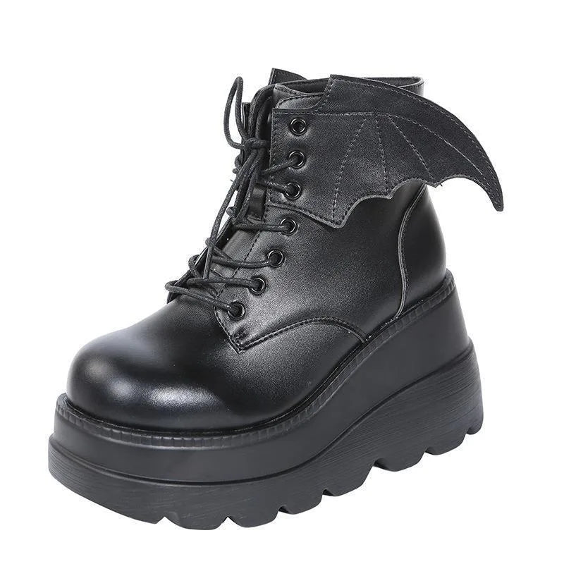 Women's Gothic Punk Lace-Up Ankle Boots – Pointed Toe Women's Ankle Boots Axl