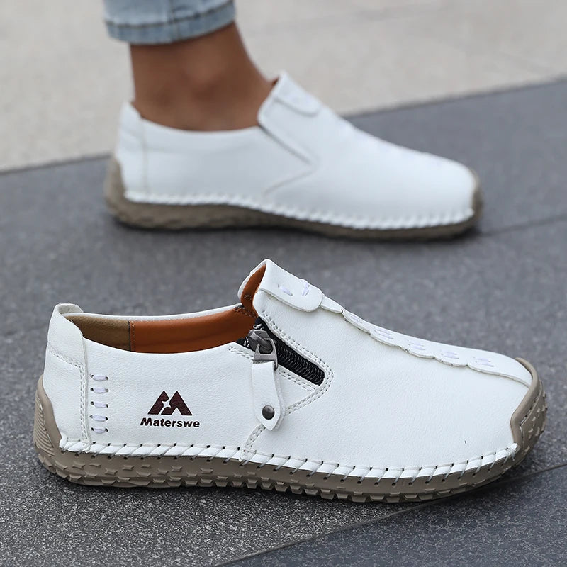 ZULIWAGN Women's Faux Leather Slip-On Loafers | Plus Size Flats Women's Slip-On Loafers Axl