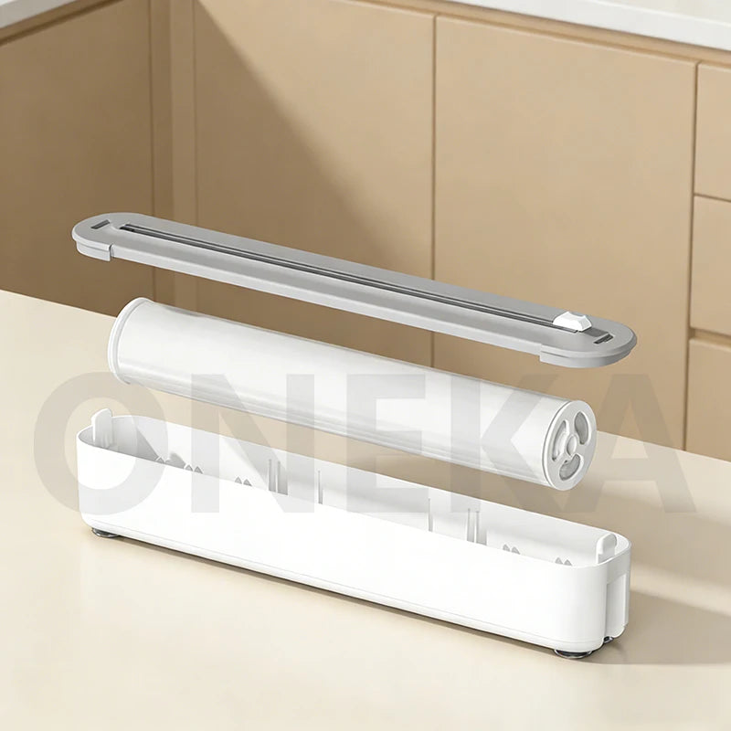 ONEKA Plastic Wrap & Foil Dispenser with Slide Cutter Wrap Dispenser Axl