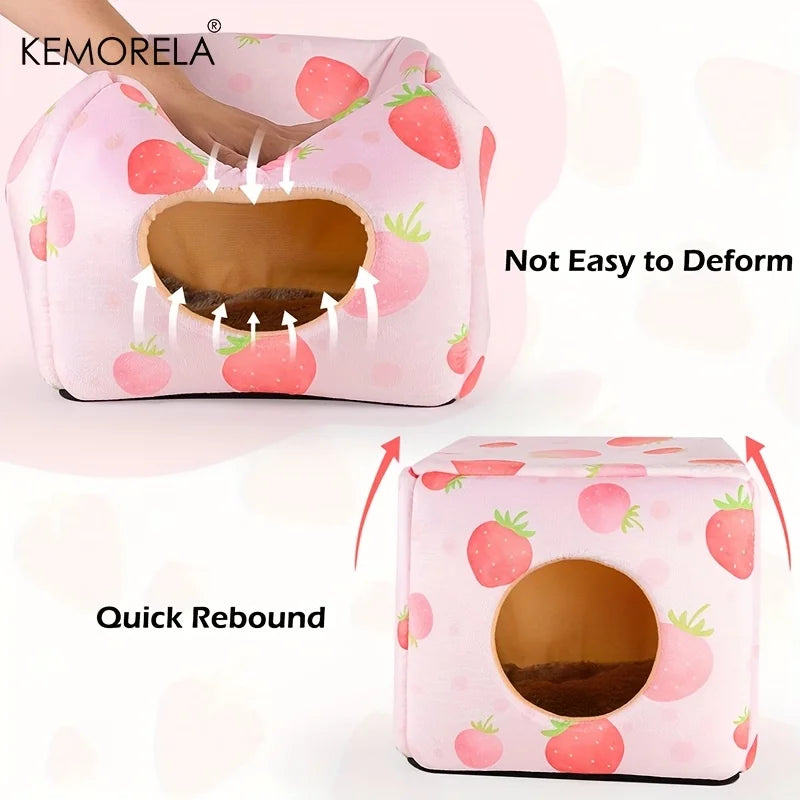 Washable Guinea Pig Hideout Bed | Small Pet House for Rabbits & Hamsters Small Pet Hideout Bed Axl