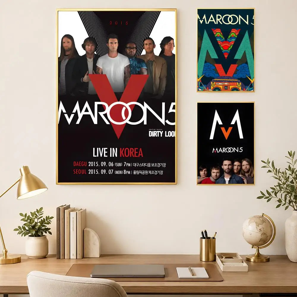 Maroon Self-Stick HD PVC Wall Art Poster – Waterproof Decor Wall Art Poster Axl