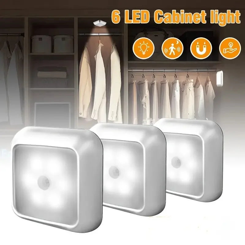 Battery Powered LED Motion Sensor Night Light | Wireless Wall Lamp Motion Sensor Night Light Axl