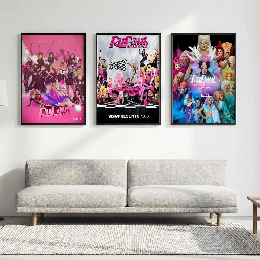 RuPaul's Drag Race HD Wall Poster – Waterproof Sticky Art Decor Wall Art Poster Axl