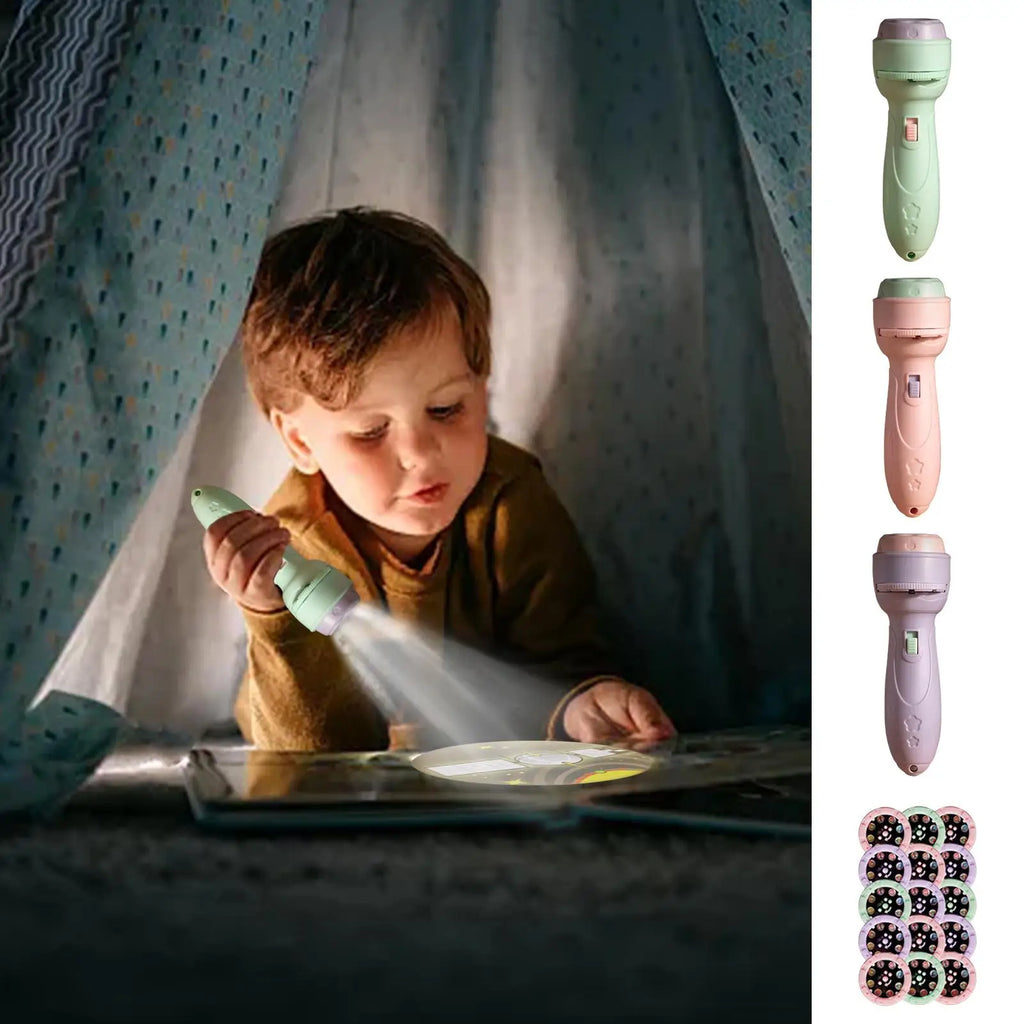 Kids Projector Flashlight – 120 Cartoon Patterns Toddler Toy Kids Projector Toy Axl