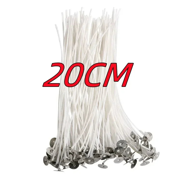 100pc Pure Cotton Candle Wicks – DIY Tealight & Floating Candles Candle Making Wicks Axl 20CM