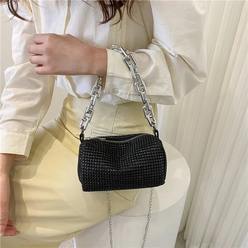 Bling Diamond Crossbody Bag – Small Shoulder Purse for Women Crossbody Shoulder Bag Axl