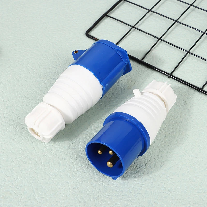 220V 16A 3-Pin IP44 Waterproof Industrial Plug & Socket Industrial Plug Socket Axl