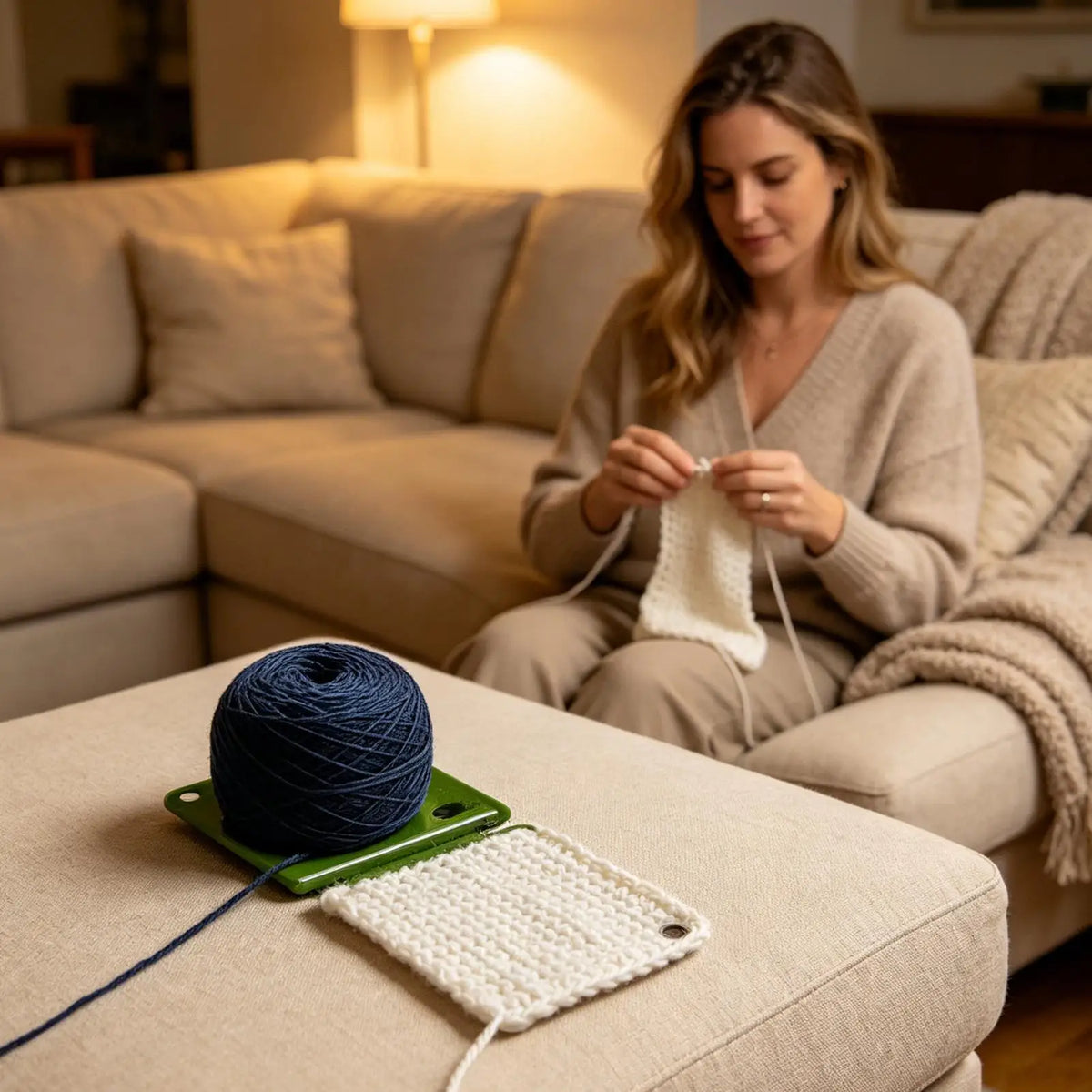 Portable Foldable Yarn Holder – Rotating Spool Spinner Box Yarn Holder Organizer Axl