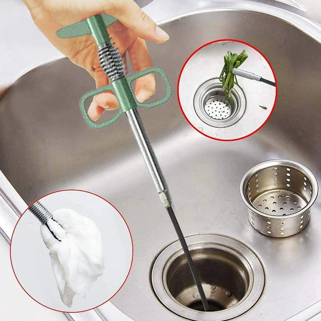 Drain Snake 4-Claw Clog Remover – Pipe Unblocker Tool Drain Cleaning Tool Axl