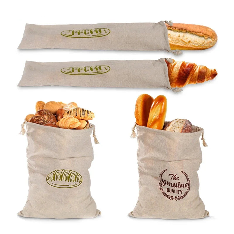 Reusable Linen Bread Bags – Sourdough & Homemade Bread Storage Linen Bread Bag Axl