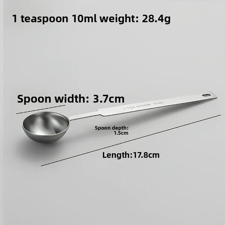 7-Piece Stainless Steel Measuring Spoons Set – Long Handle Measuring Spoons Set Axl 10ML
