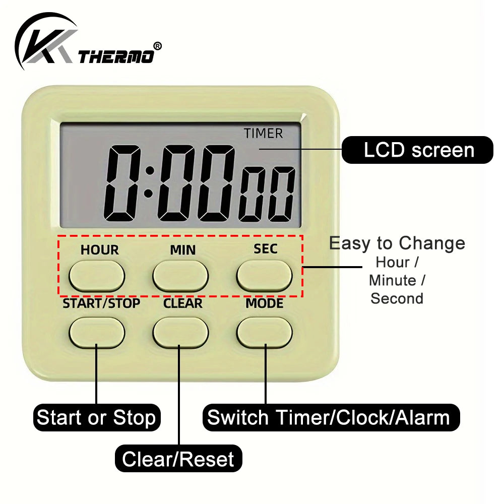 KT THERMO Digital Kitchen Timer & Alarm Clock | Compact Digital Kitchen Timer Axl