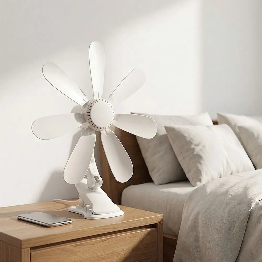 Portable Clip Fan – Hollow-Out Design, Powerful & Quiet Clip-On Fan Axl