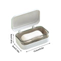 Portable Double Layer Travel Soap Box with Lid & Drainage Travel Soap Box Axl White