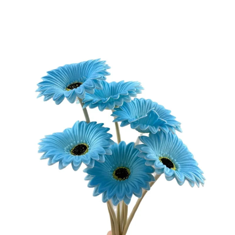 10-Pack PU Gerbera Daisy Artificial Flower Stems | Faux Sunflowers Artificial Flower Stems Axl